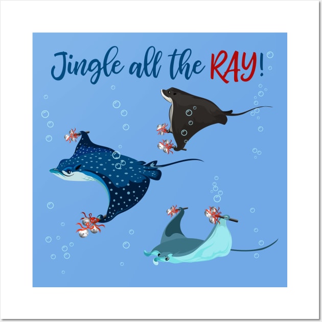 Jingle All The Ray Wall Art by Peppermint Narwhal